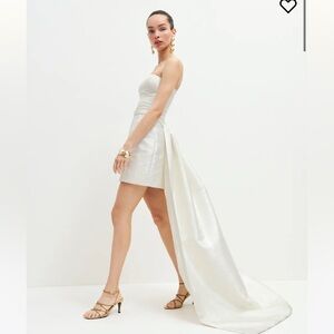 Reformation Dress With Detachable Train